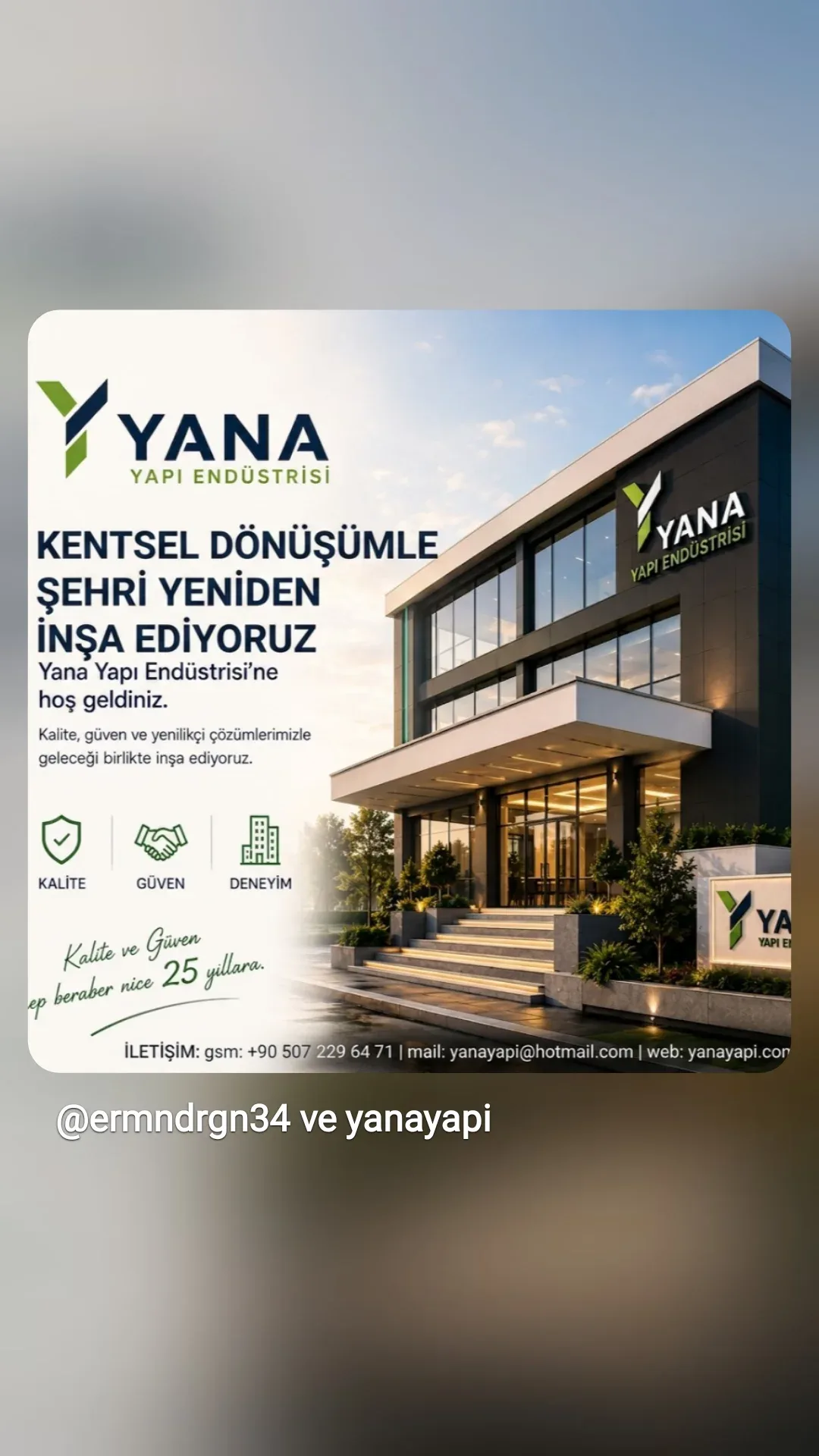 Yana Yapı Endüstri Ltd Şti kapak fotoğrafı